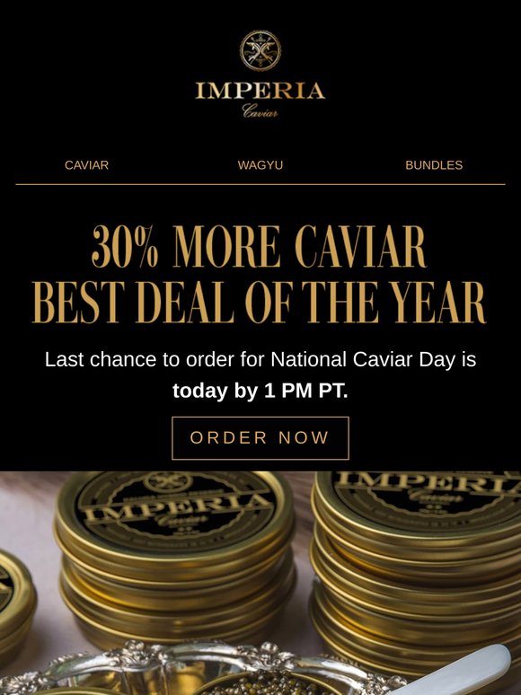 Our Biggest Sale for National Caviar Day. 🎉