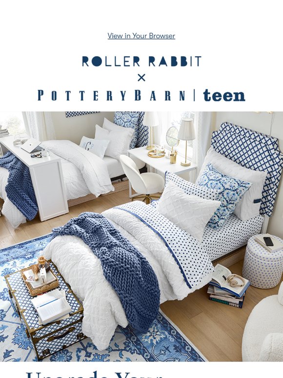 Dorm Room, by Roller Rabbit x Pottery Barn Teen