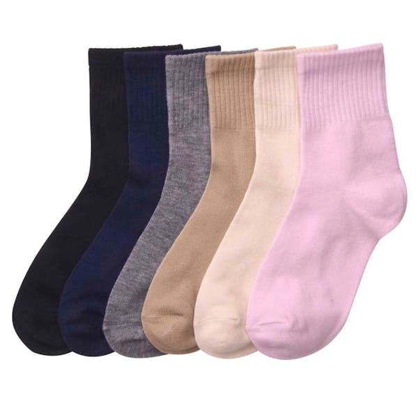 Girl's Crew Socks - Size 0-12M, Assorted Colors