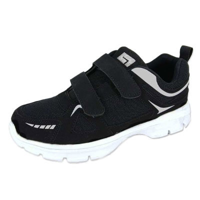 2-Strap Velcro Sneakers - Size 5-7.5, Black