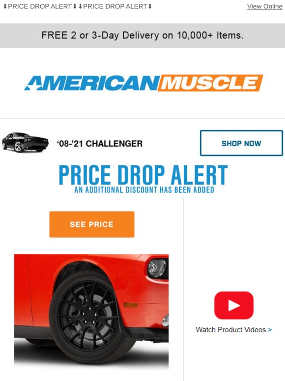 Price Drops on Top Brands for your 2020 Challenger