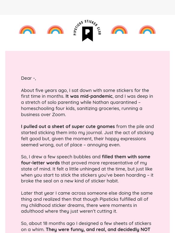 A note from Mo 🩷