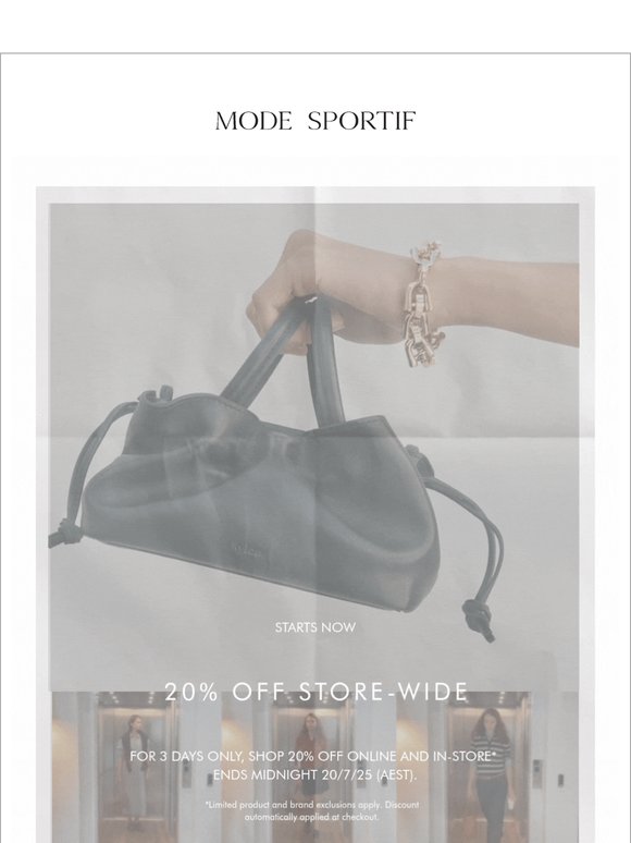 20% Off Store-Wide STARTS NOW