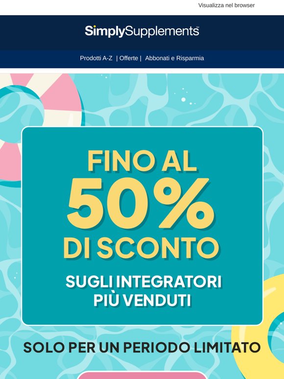 Non perderti i saldi estivi – fino al 50% di sconto