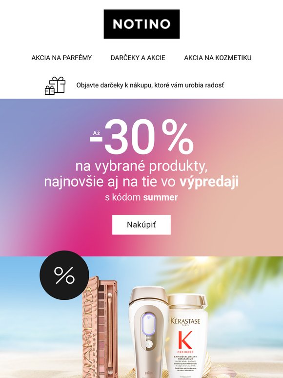 Až −30 % na vybrané produkty