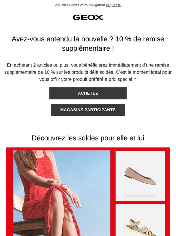 Surprise : 10 % de remise supplémentaire sur les soldes pour l’achat de 2 produits !