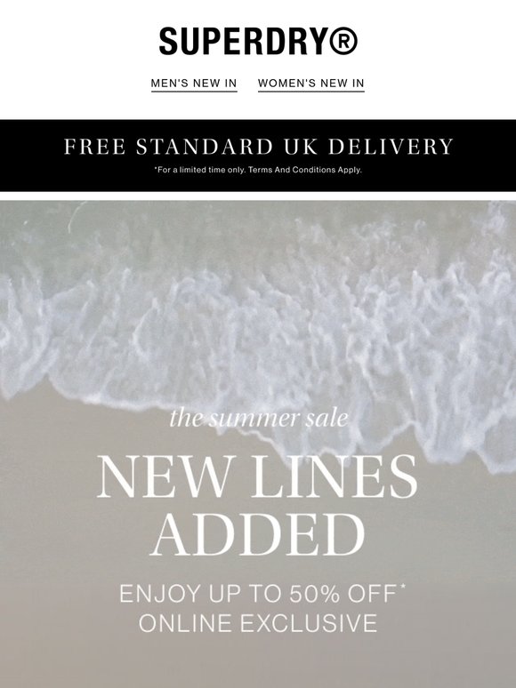 Sale | New Lines Added
