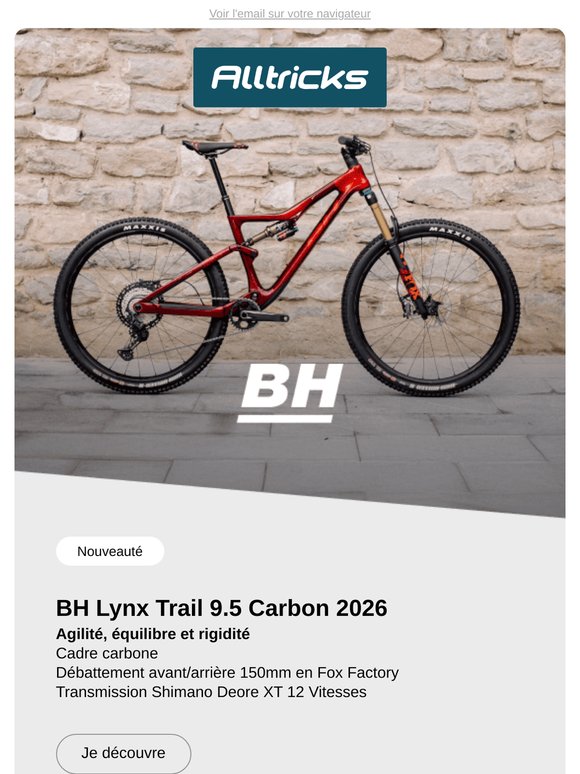 BH Lynx Trail 9.5 Carbon : un modèle 2026 déjà en stock !