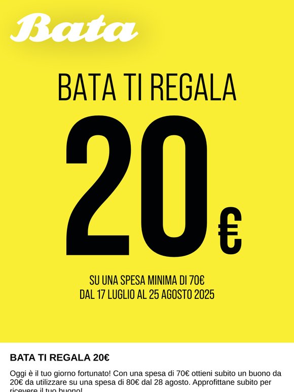 🛍️Bata ti regala 20€!