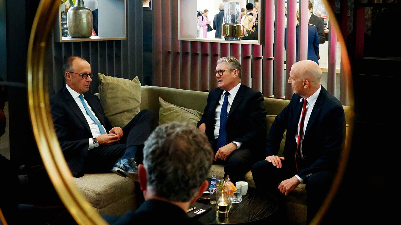 Prime Minister Keir Starmer and Defence Secretary John Healey meet with German Chancellor Friedrich Merz 