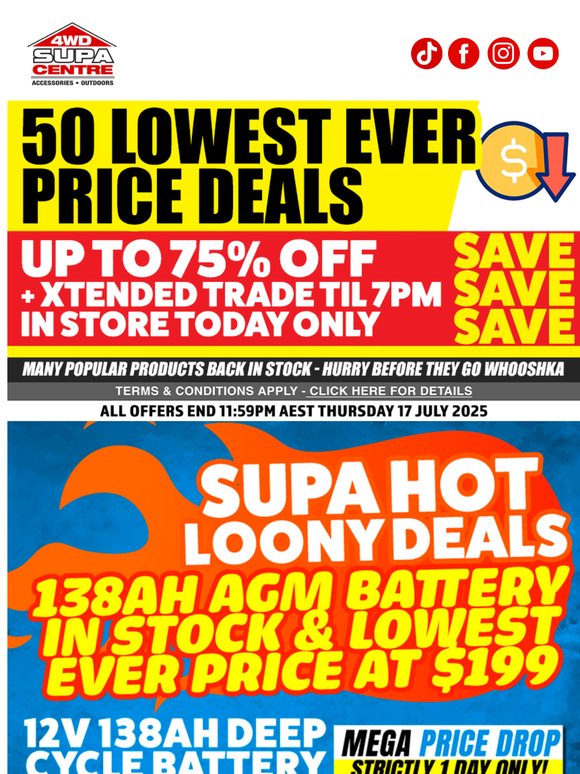 😱 Over 50 Lowest Ever Price Crash Specials End Midnight 🕛