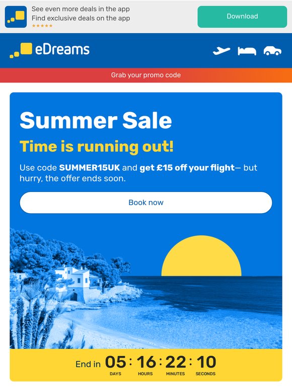 Your Summer Sale code is waiting ⏰🔥