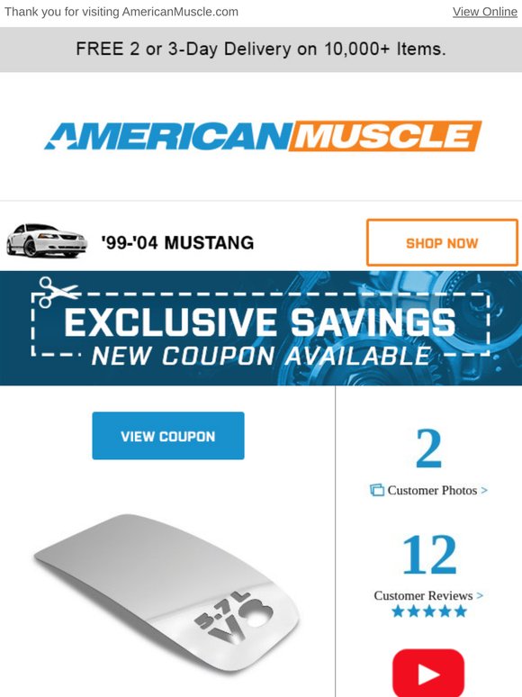 TorRed Mustang Coupons on Top Brands