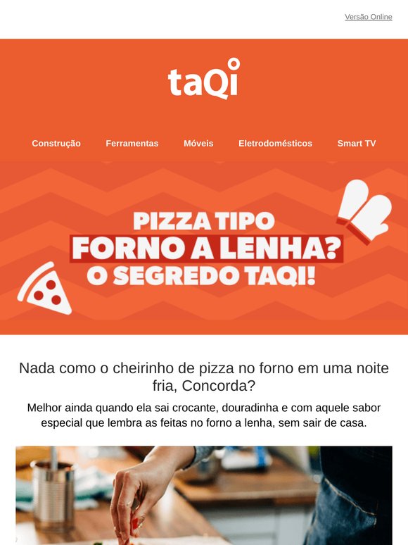 Pizza em casa com gostinho de forno a lenha!