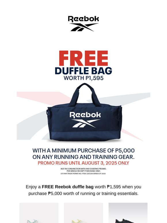 Retro Looks, Fresh Rewards – Reebok Drops + FREE Bag