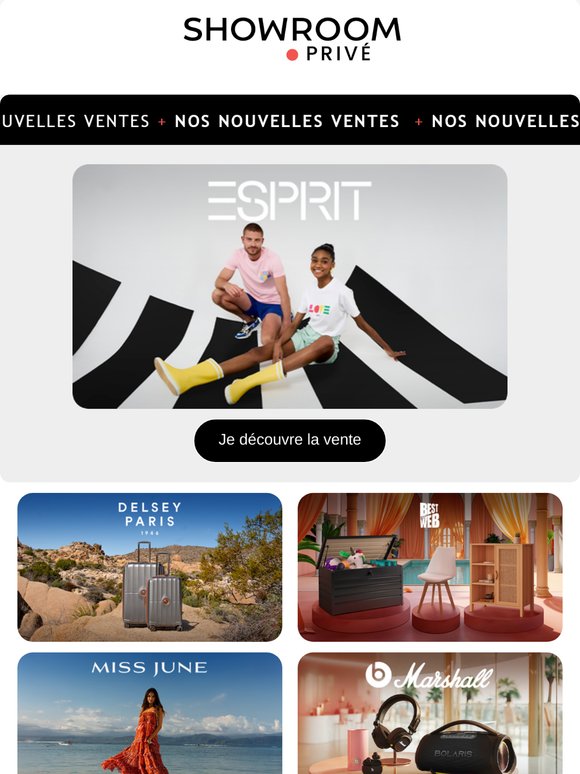 ESPRIT, LAST CHANCE ONLY, DELSEY PARIS et 14  nouvelles ventes en ligne aujourd'hui