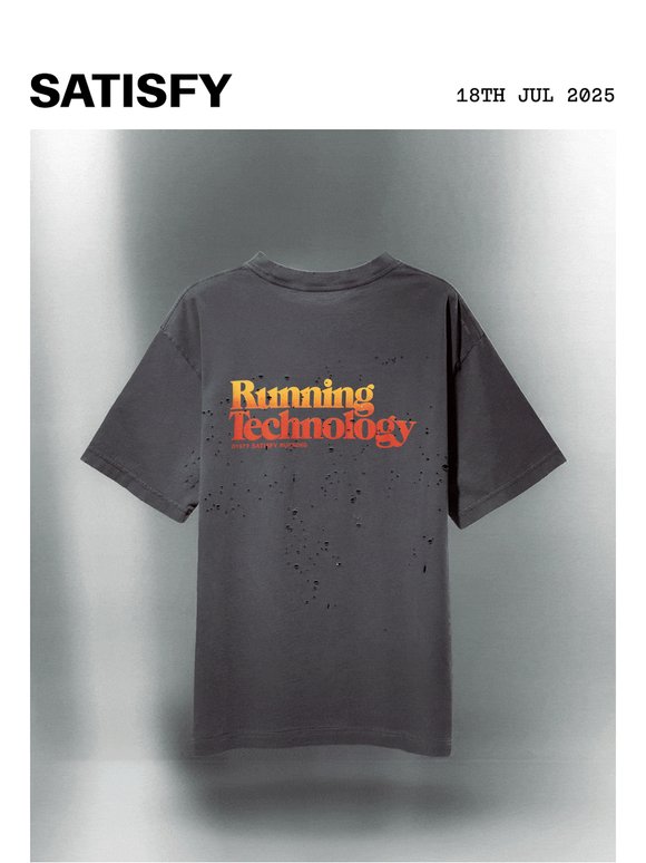 SATISFY Running Cult Member Ｔシャツ Satisfy Running “Running Cult Member” MothTech™ T-shirt