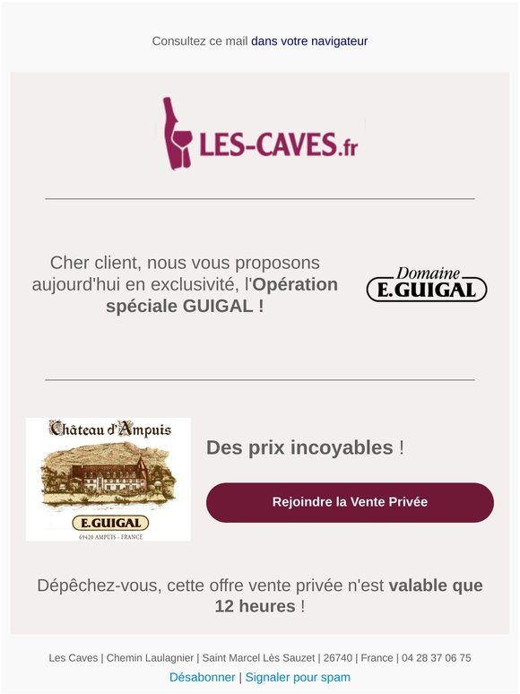 Opération spéciale Vins GUIGAL !