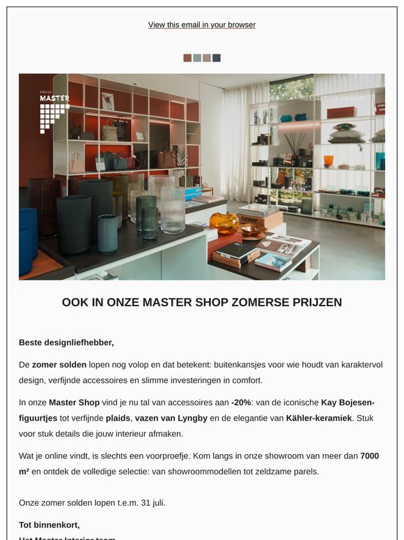 Zomersolden bij Master Interior
