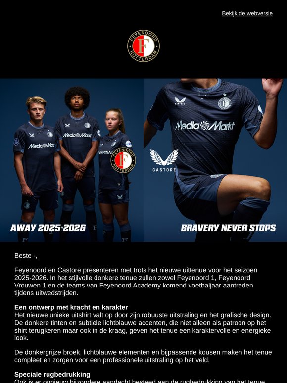 Nu beschikbaar: Feyenoord AWAY 2025-2026