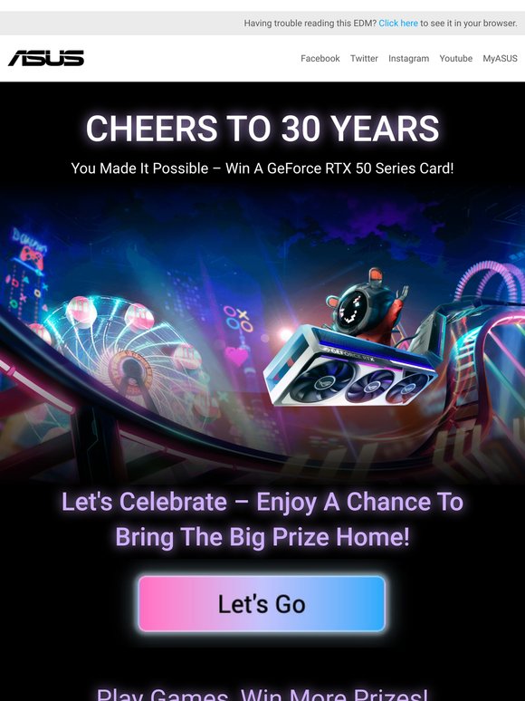 Thank you for the 30 years, —! Let's celebrate with a giveaway!