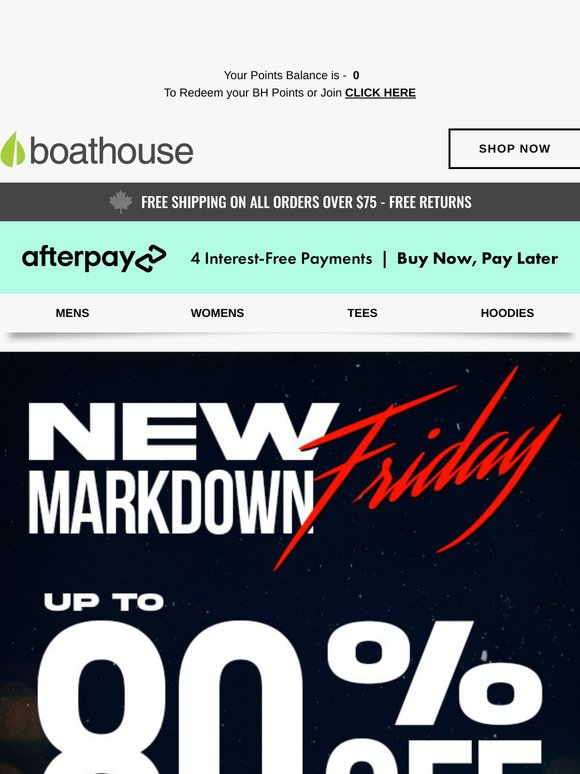 New Markdown Friday 😍 Fresh Deals Sitewide up to 80% OFF