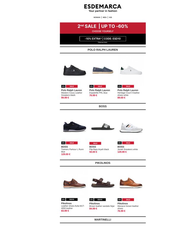 Find the perfect pair: up to 60% off on footwear 👞