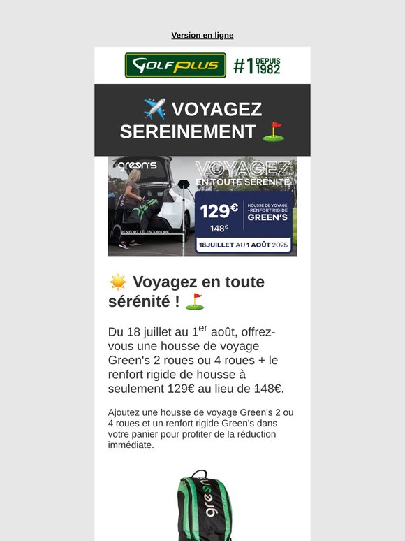 Emmenez sereinement vos clubs en voyage !