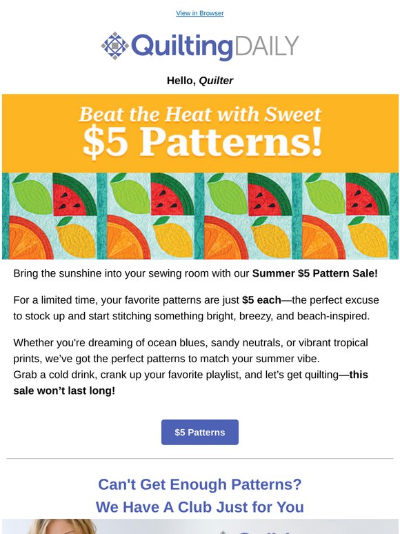 ☀️Catch the Wave—$5 Patterns Are Here!☀️