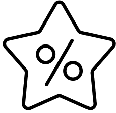 Star percentage icon