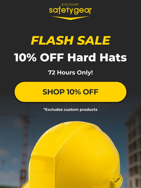 ⚡️72H ONLY: 10% OFF Hard Hats