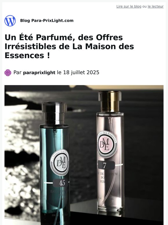 Un Été Parfumé, des Offres Irrésistibles de La Maison des Essences !