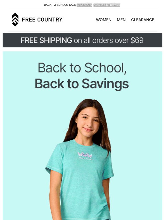 Hurry! 50% Off Back to School Gear