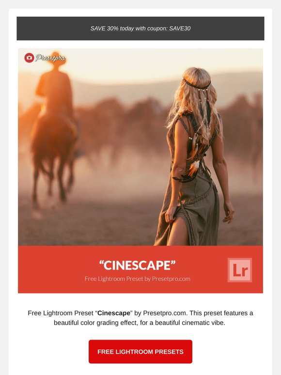 FREE Lightroom Presets "Cinéscape"