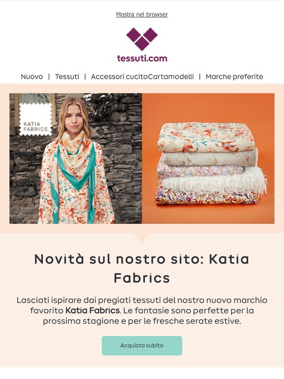 Novità sul nostro sito: Tessuti di Katia Fabrics