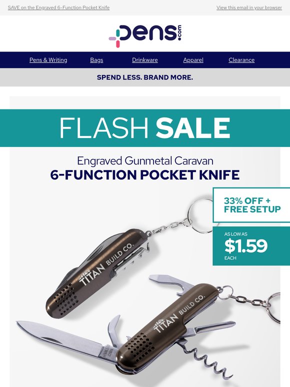 FLASH SALE EXTENDED: 33% OFF Pocket Knives + FREE Setup!