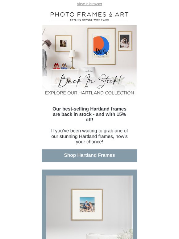 Our Hartland frames are back in stock!