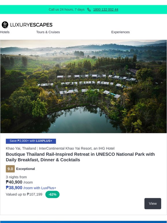 Thailand Khao Yai Eco-Retreat w. Breakfast, Dinner & Cocktails | Maldives Ultimate Bestseller is HERE! Pullman All-Inclusive Overwater Villas | Indonesia Batam Island Pool Villas