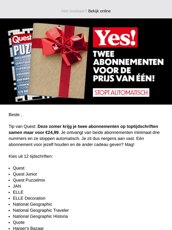 Waar je ook bent, dit wil je