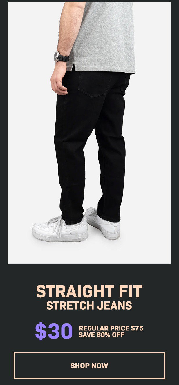 Straight Fit Stretch Jeans