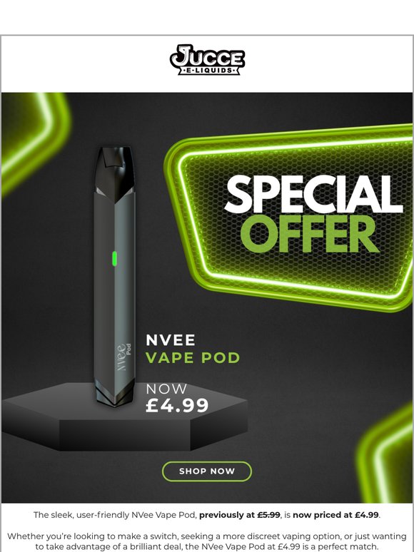 Vape Smart: NVee Pods Now Just £4.99!🎉