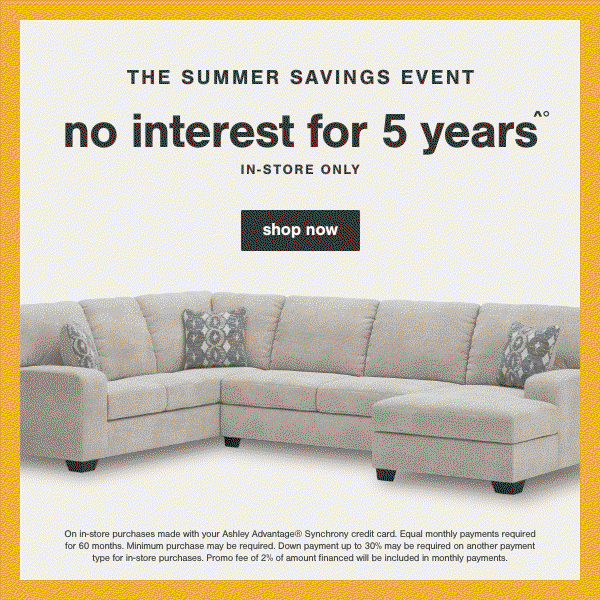 The Summer Savings Event | No Interest for 5 Years