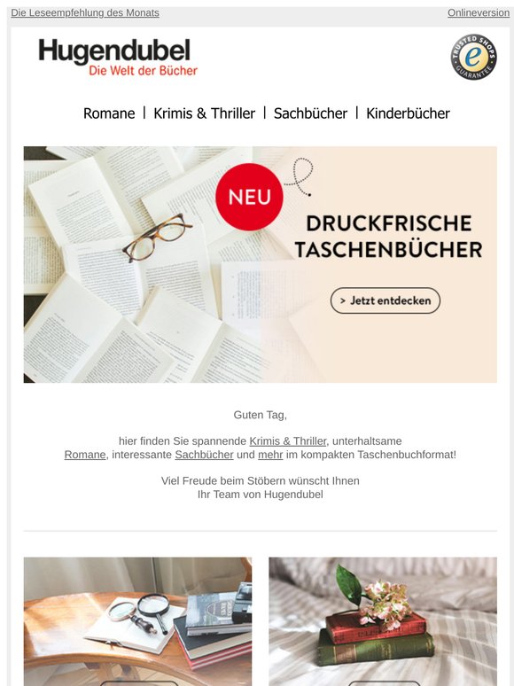📖 Guten Tag, Taschenbuch-Empfehlungen für Sie