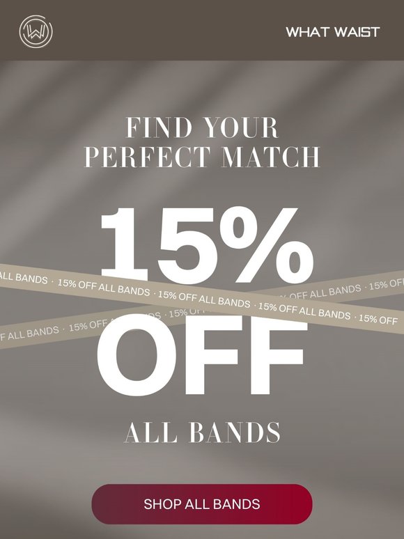 One Sale. All Body Types. 15% Off Now 💪