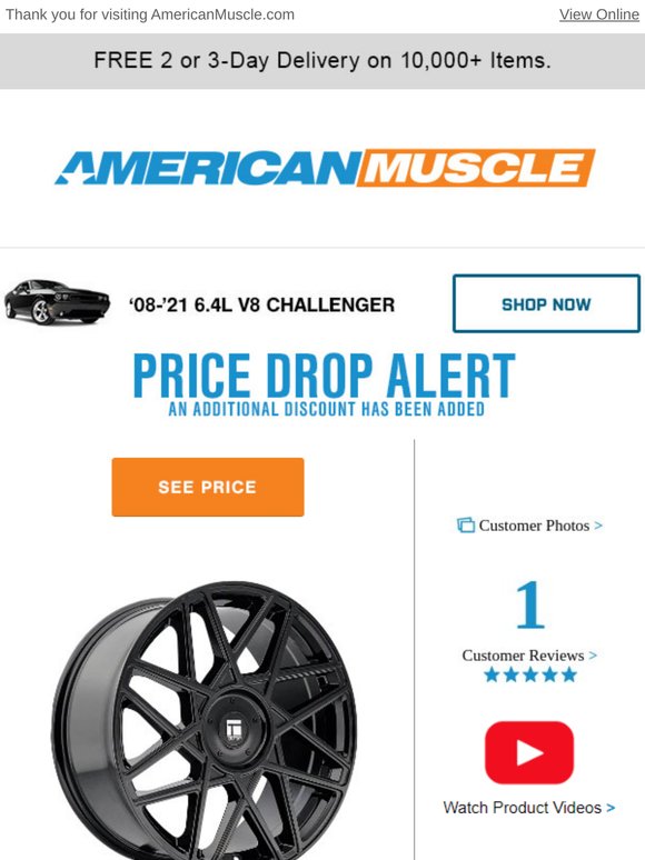 Price Drops on Top Brands for your 2021 Challenger