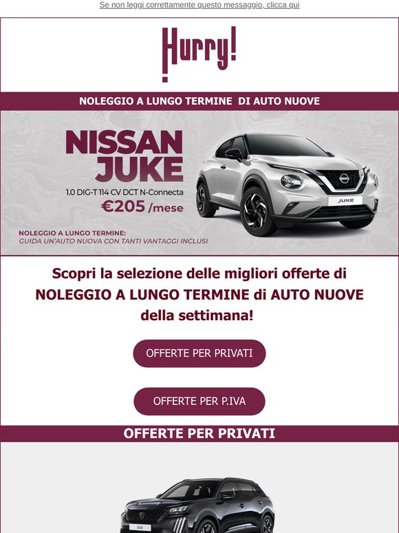 🚘HURRY! Noleggio | Le MIGLIORI OFFERTE della settimana 🚘 Scopri tutte le auto a noleggio a prezzi scontati!