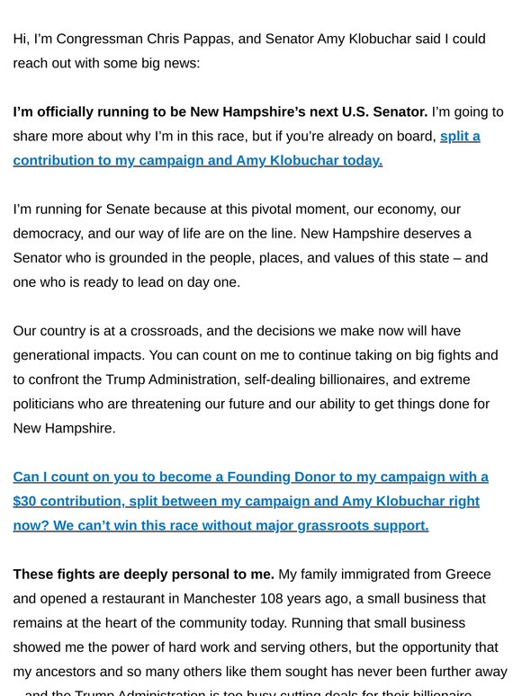 I’m running for Senate