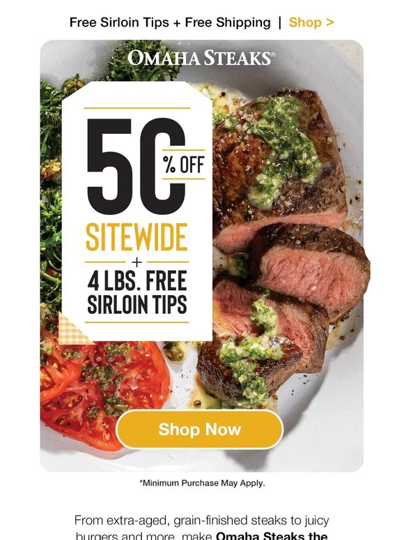 Make your Friday sizzle with 50% off sitewide!