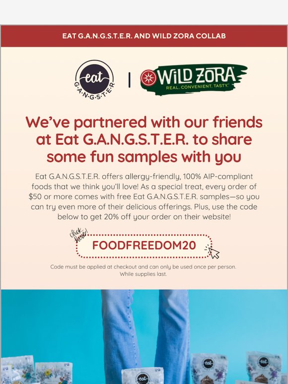 Eat G.A.N.G.S.T.E.R. is Giving Wild Zora Customers 20% Off