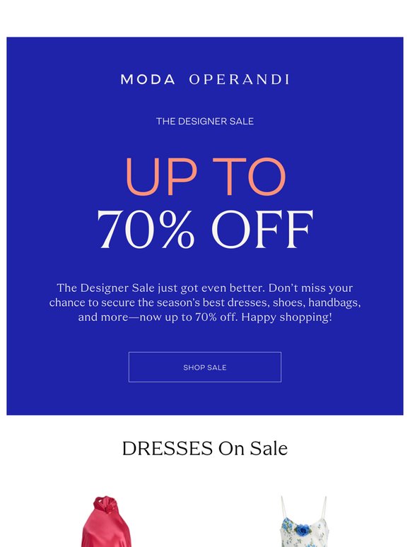 Up to 70% off starts NOW